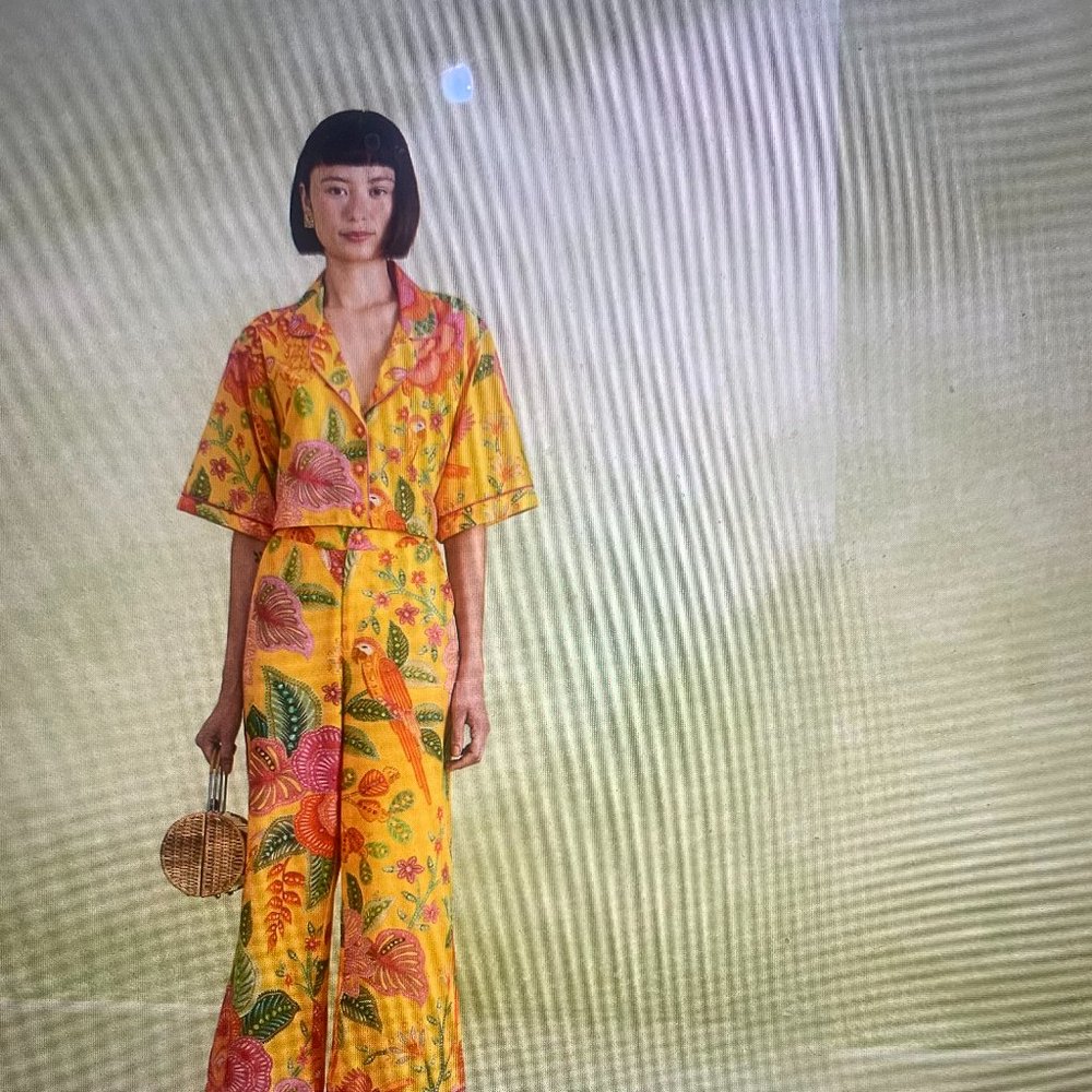 FARM RIO Yellow Macaw Bloom Pants NEW WITHOUT TAGS
